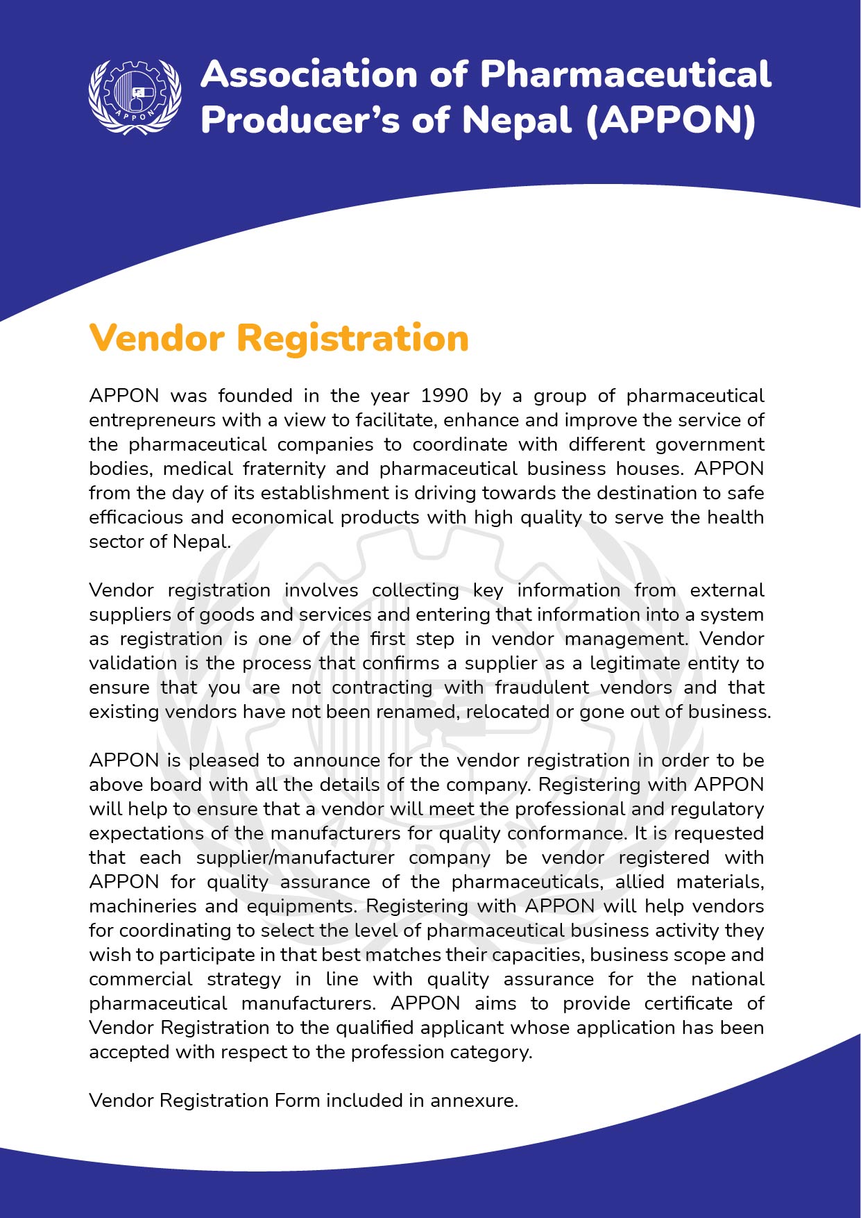 Vendor Guidlines